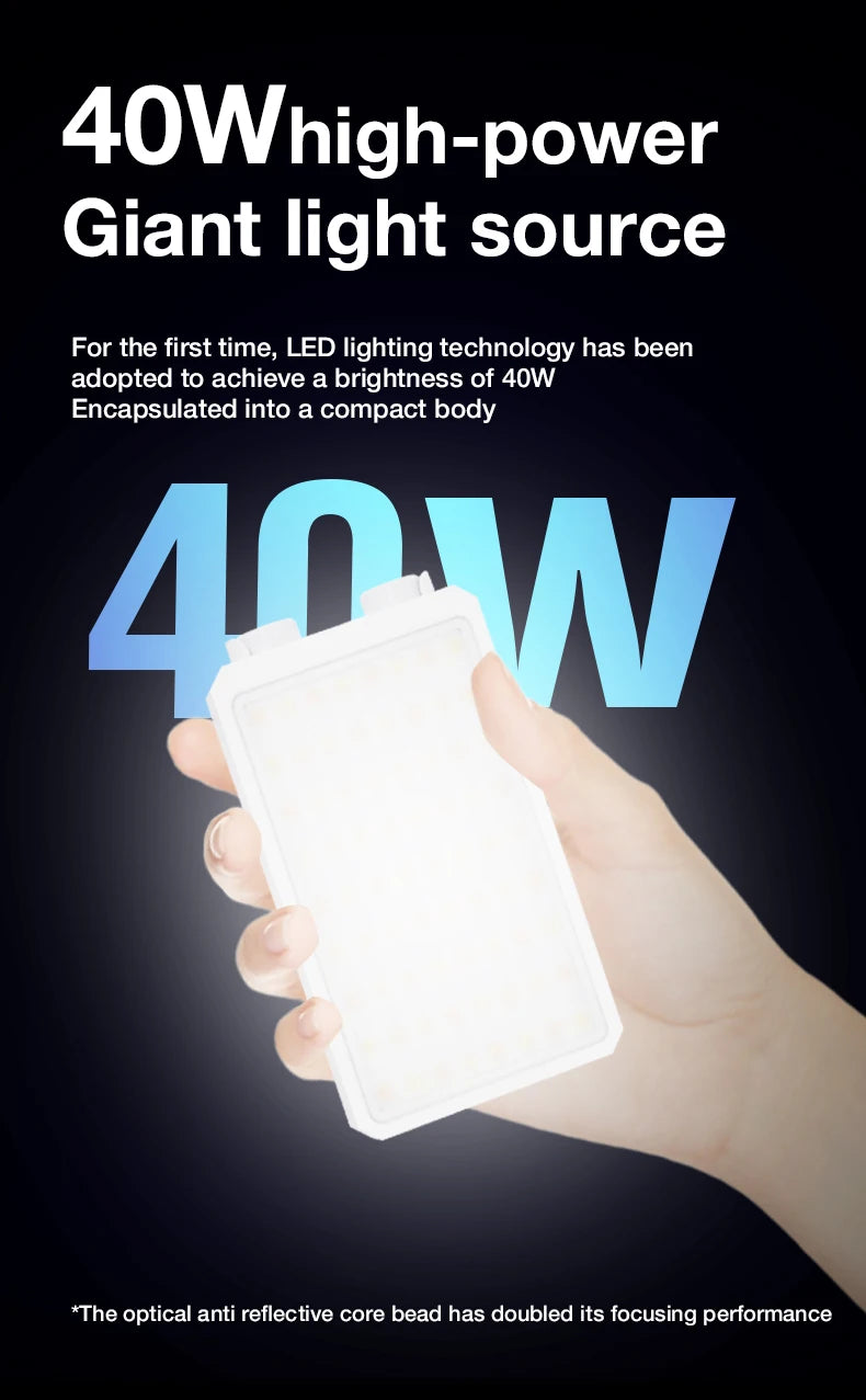 Video light 40W portable camera light CRI 95+ 2500-9000K LED panel digital photography lighting device used for YouTube