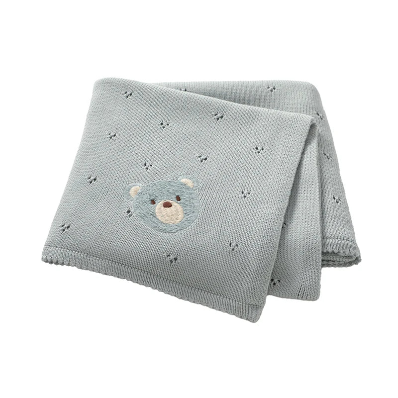 Baby Blanket Knit Newborn Infant Boys Girls Cotton Month Stroller Nursery Travel Swaddle Wrap 100*80cm Children Bedding Cellular
