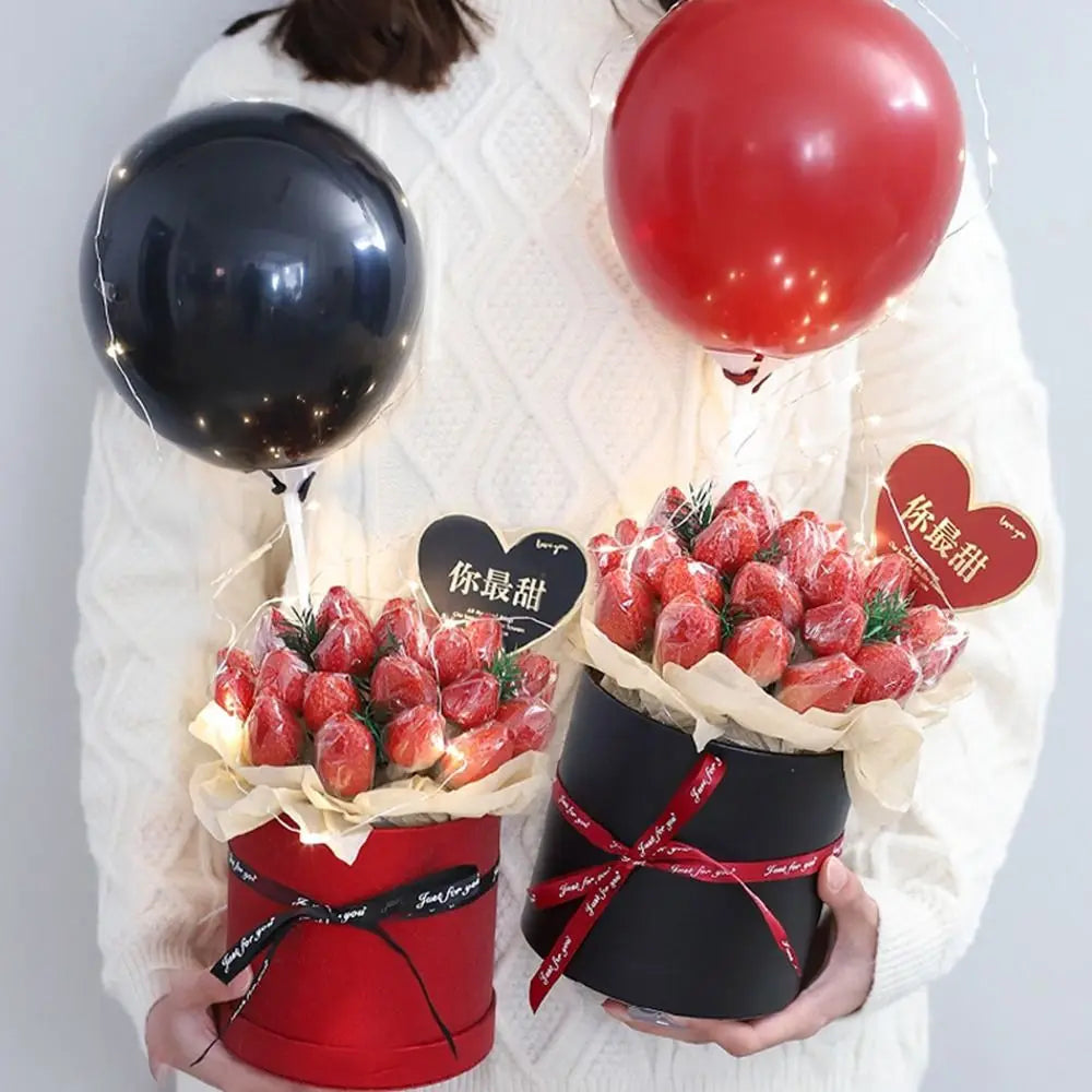 Flower Packaging Boxs Round Cardboard Gift Boxes Rose Wrapping Bag Flower Paper Basket Wedding Day Birthday Valentine's Day