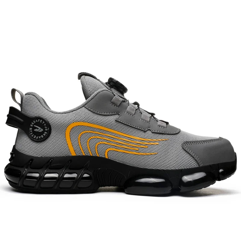 Unisex Rotating Button Safety Shoes Men For Work Sneakers Shoes Puncture-Proof Protective Women Shoes Steel Toe Work Boots