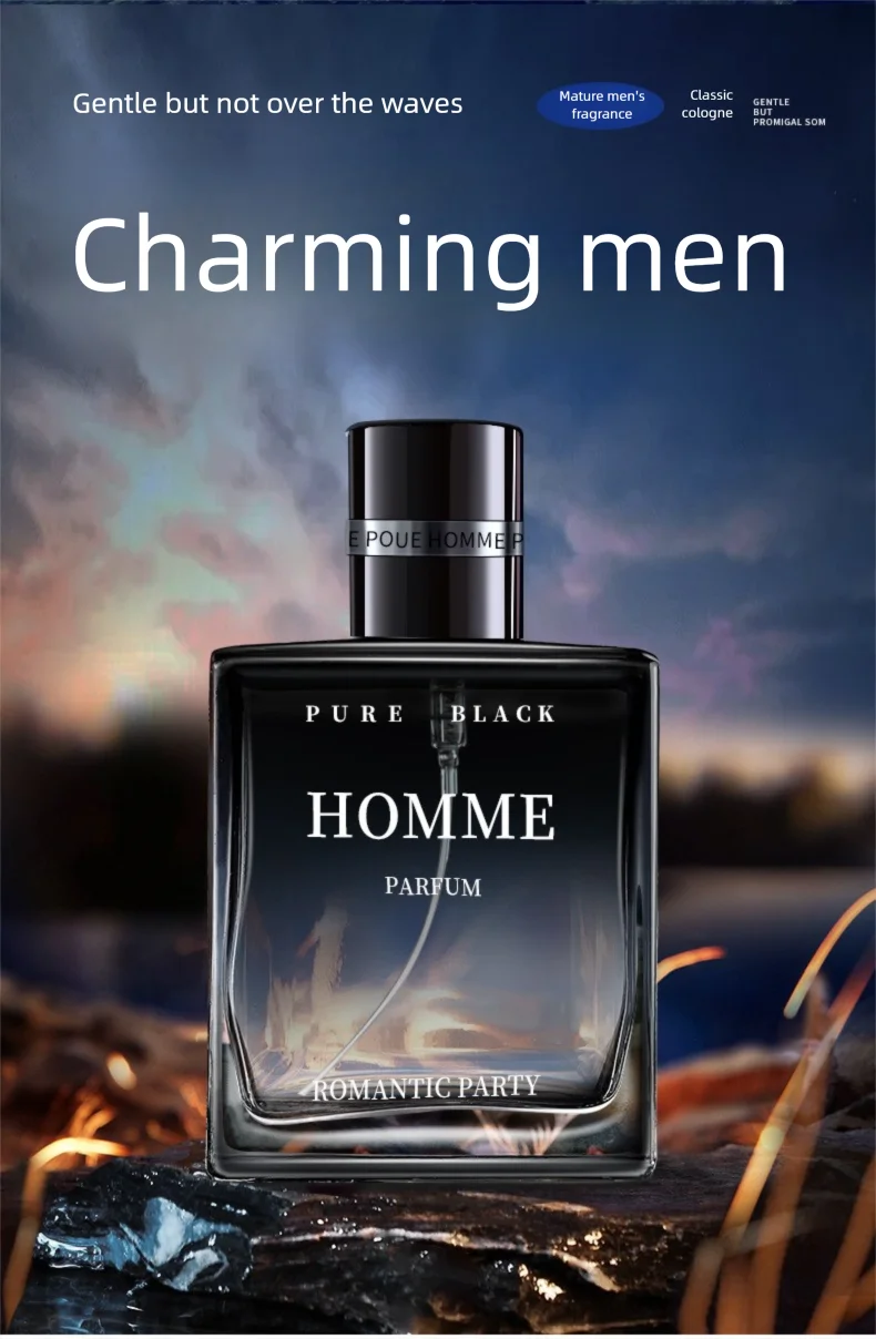 Man Perfumes Classic Pure BLUE Black EAU DE PARFUM Pheromone Perfume Azure Fragrance Body Spray for Men Gentlemen Attract Women
