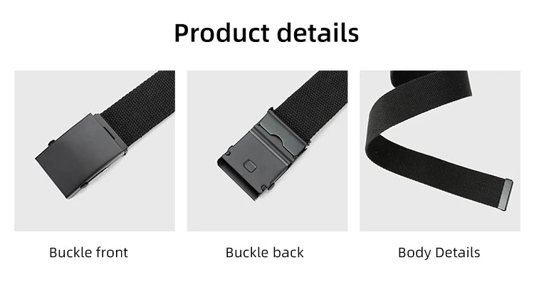 New Men Belt New Fashion Unisex Waist Belt Jeans Male Casual Luxury Canvas 3.8cm Webbing Waistband Ceinture Femme