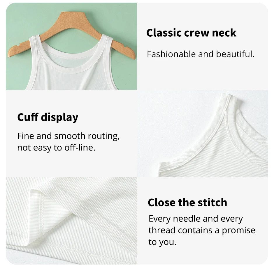 1/3 Pieces Four Seasons Thin Ladies Solid Color Joker Camisole Young Women Plus Size Comfortable and Sexy T-shirt Shirt Casual