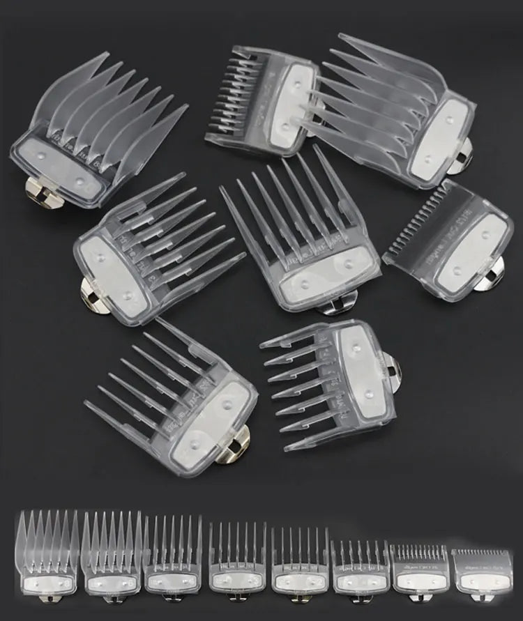 8pcs/set Professional Barber Hair Clipper Guide Combs For Wahl Trimmer Attachment Hair Cutting Limited Comb Salon Haircut Tools