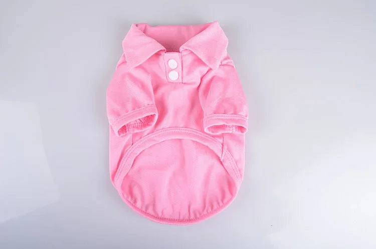Fashion Dog Clothes for Teddy Small Dogs, Spring Summer Autumn Vest T-shirt Polo Shirt  Cute Dog Clothes for Small Breeds, Cotto