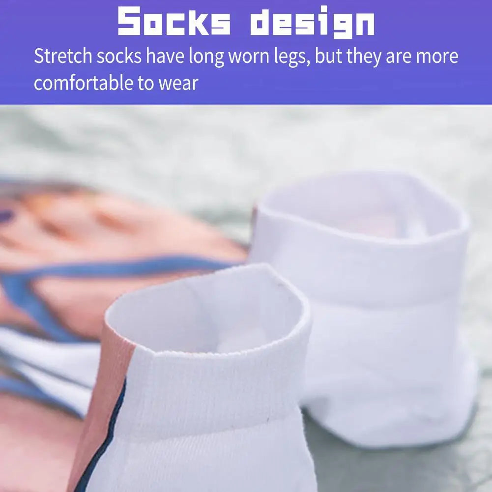 1 Pair 3D Printing Pattern Flip Flop Socks Funny Socks for Women Flip-flop Ankle Socks Low Cut Floor Socks Hosiery Novelty Gifts