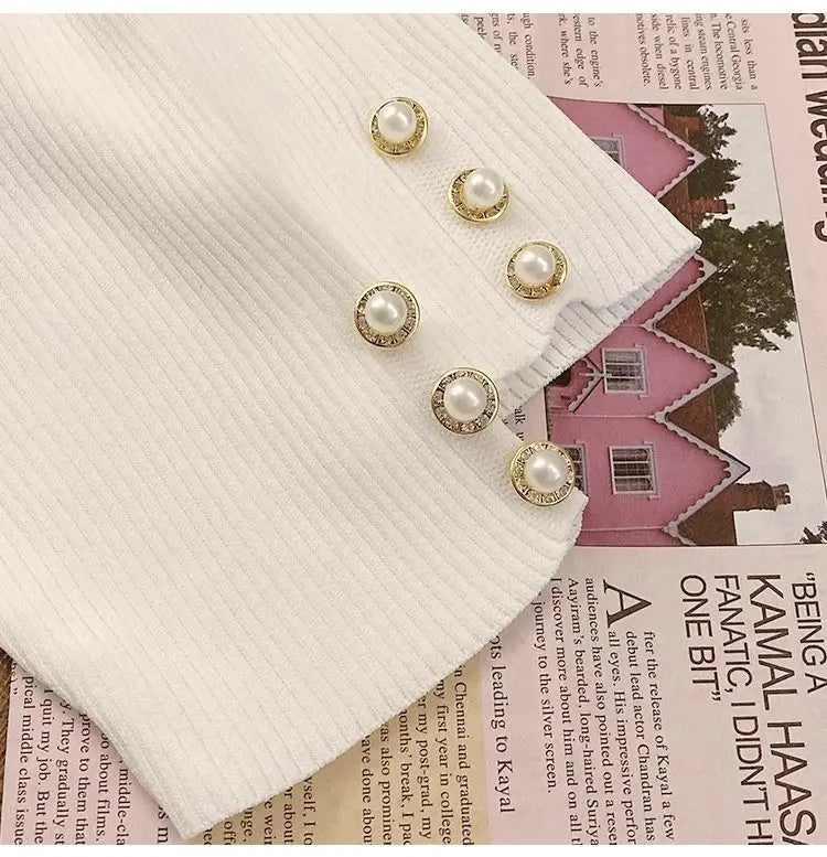 2025 Spring Autumn Korean Fashion Solid Sweater Women Short Sleeve Tops Pull Femme Casual Slim Female Pullover Knitted Clothes