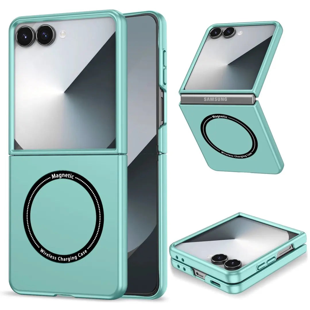 For Galaxy Z Flip7 Case Ultra Slim Wireless Charging Anti Shock Phone Cover Lightweight Flip 5/6 Solid Protecive Cover