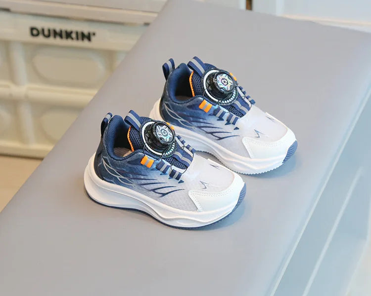 Tenis Child Shoe Casual Sneaker for Boy Kid Shoe for Girl Rotating Buttons Running Shoe for Girl Soft Sole Mesh Braeathable Shoe