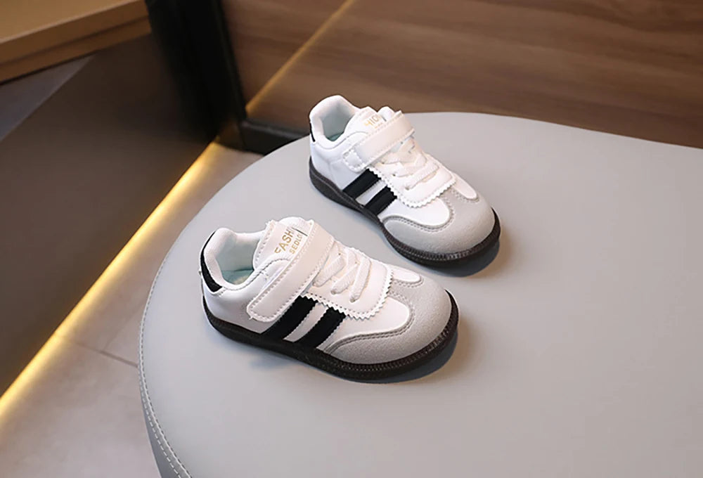 Fashion Sport Shoes For Children PU Leather Ergonomics Kids Sneakers Soft-soled Children's Sneakers Boy's Girl's Tennis Shoes