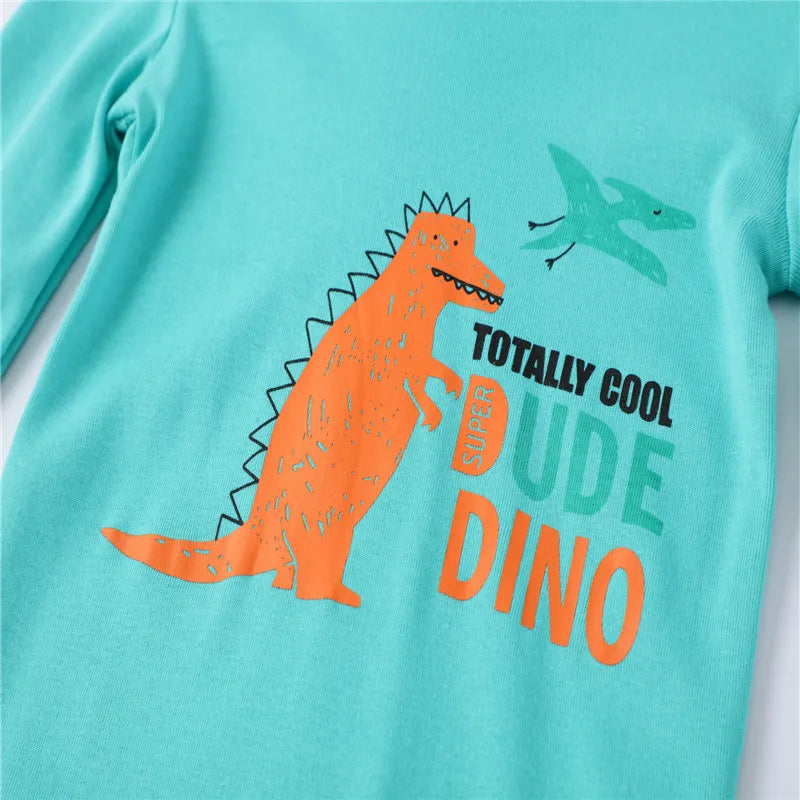   Jumping Meters 2-6T Baby Boys Clothing Sets Autumn Winter Ice Cream Print Cotton Boys Girls Outfit Long Sleeve Sleepwear