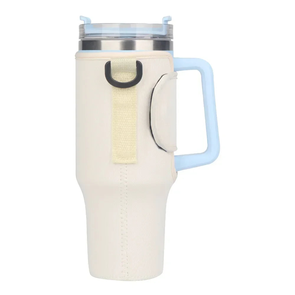 40oz Water Bottle Carrier Bag Pouch Cover for Thermos Water Bottle Holder Adjustable Shoulder Strap Mug Cover