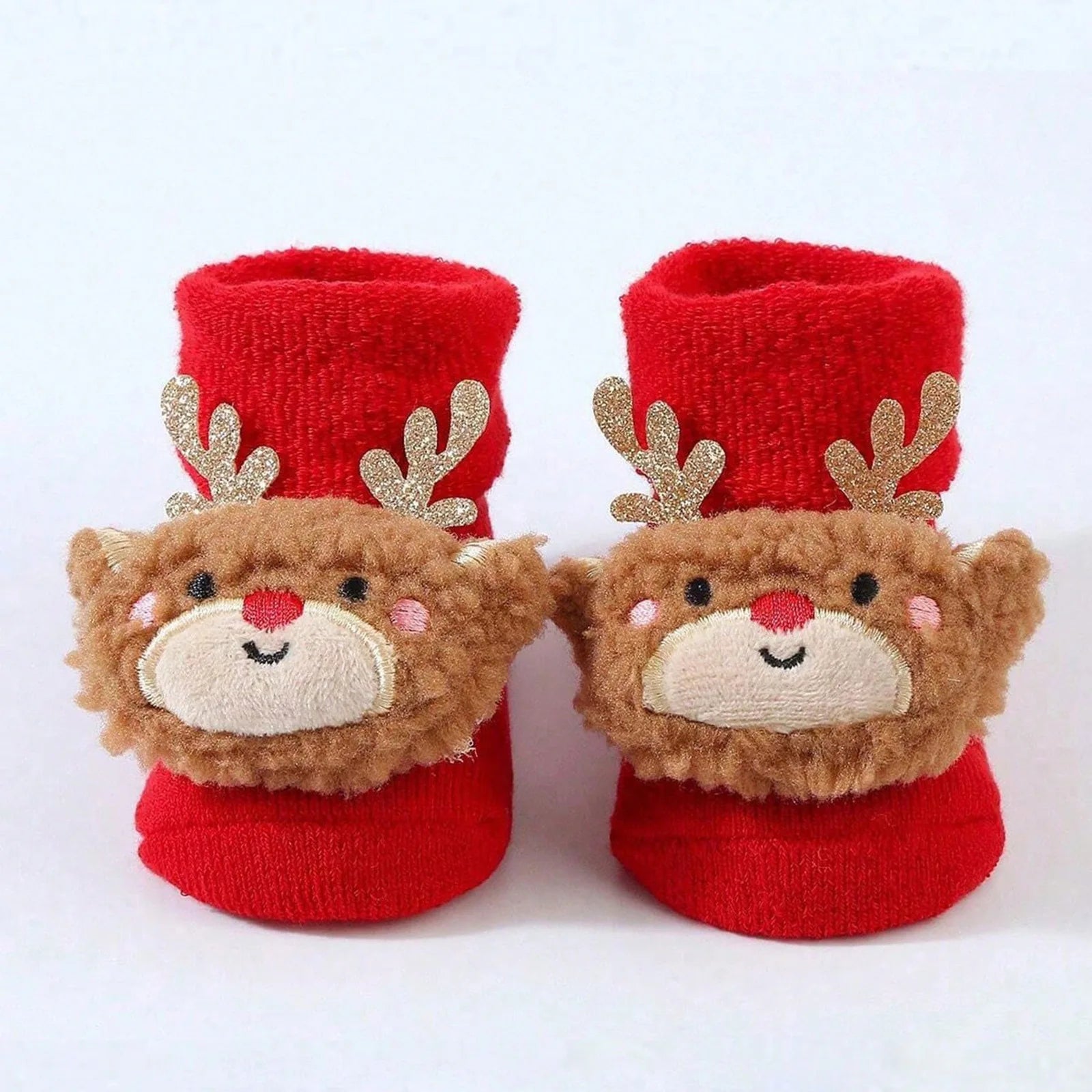 Kids Children's Socks for Girls Boys Non-slip Print Cotton Toddler Baby Christmas Socks for Newborns Infant Short Socks Clothing