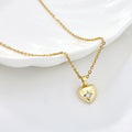 Women's Heart Shaped Necklace Stainless Steel Collarbone Chain Simple Versatile Jewelry Accessory Valentine's Day Gift Idea
