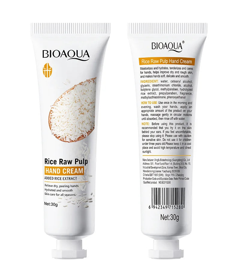 BIOAQUA White Rice Hand Cream Whitening Moisturizing Nourishing Anti-aging Handcream Hands Skin Care Products