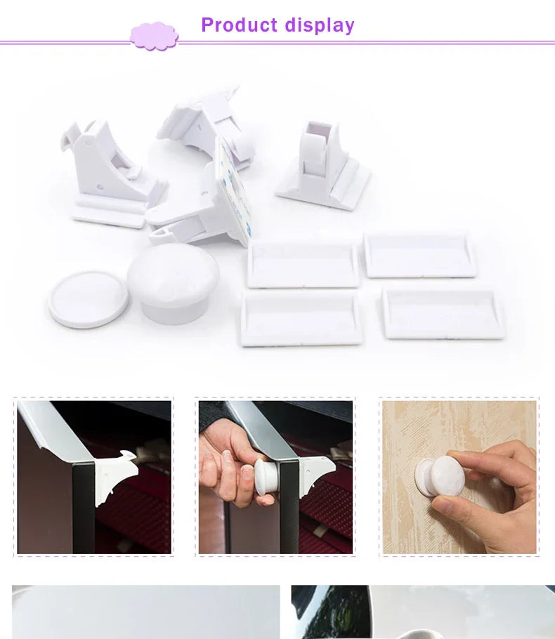 Baby Safety Lock Invisible Lock Kids Security Drawer Latch Cabinet Door Magnetic Child Safety Lock Limiter Children Protection