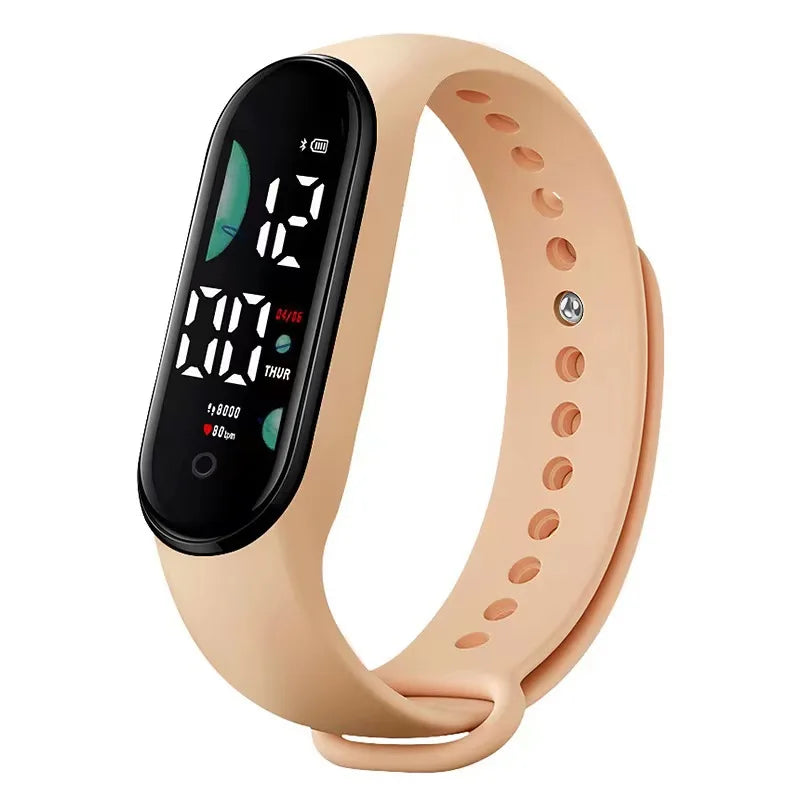 Fashion Sports Watch Electronic LED Digital Wristwatch for Women Casual Simple Silicone Touch Waterproof Bracelet Clock