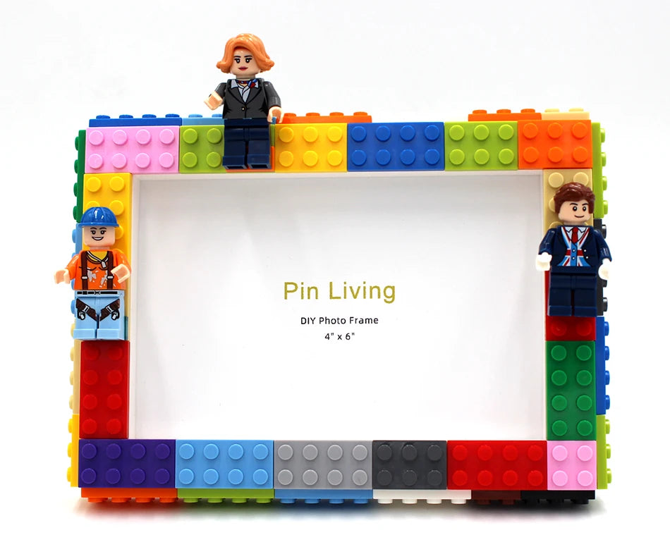 DIY Clourful Building Blocks Photo Frame For Home Decoration Creative Family Activity& Educational Gift