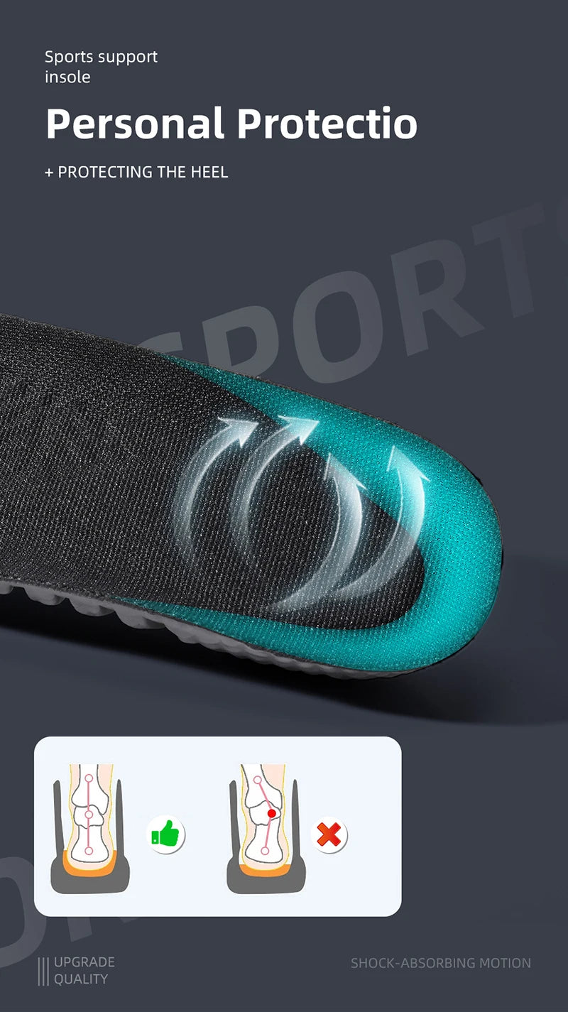 1 Pair Sports Insoles Elastic Running Insole For Shoes Arch Support Insole Absorption Deodorant Breathable Insoles