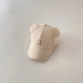 Cartoon Bear Baby Baseball Cap Cute Solid Color Toddler Sun Hat with Ears Summer Adjustable Kids Boy Girl Peaked Cap