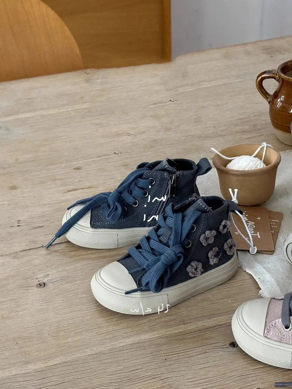 Children High Top Canvas Shoes Baby Soft Casual Shoes Boys Girls Fashion Anti-slip Side Zip Sneakers