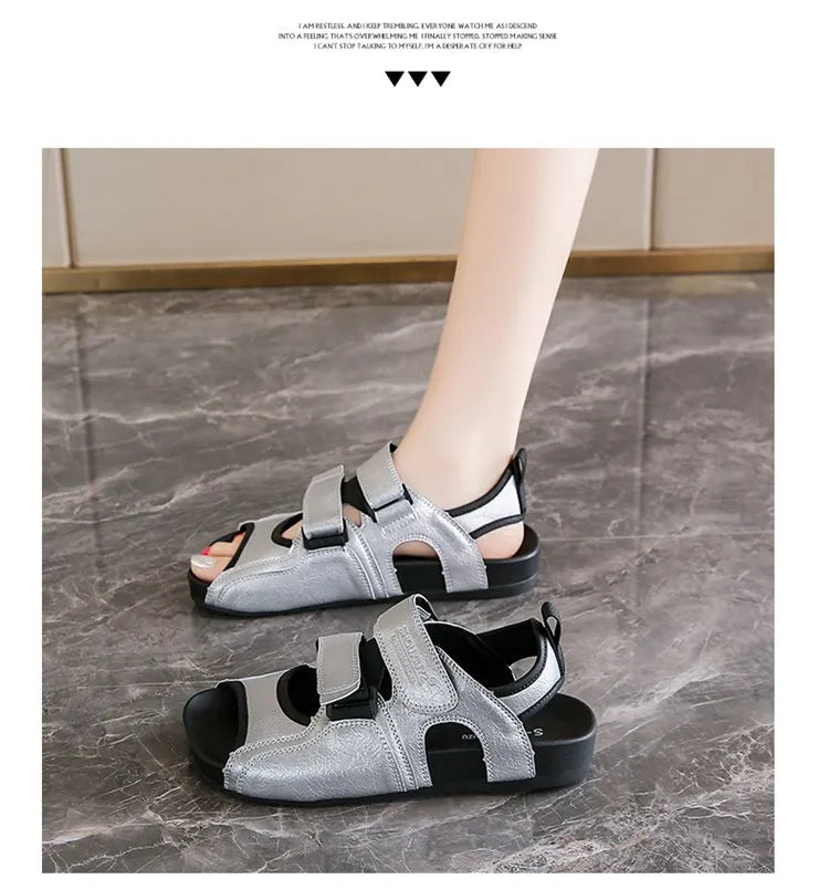 Summer Wedge Sandals for Women 2026 New Fashion Non Slip Beach Shoes Woman Lightweight Casual Platform Plus Size Sandals Women