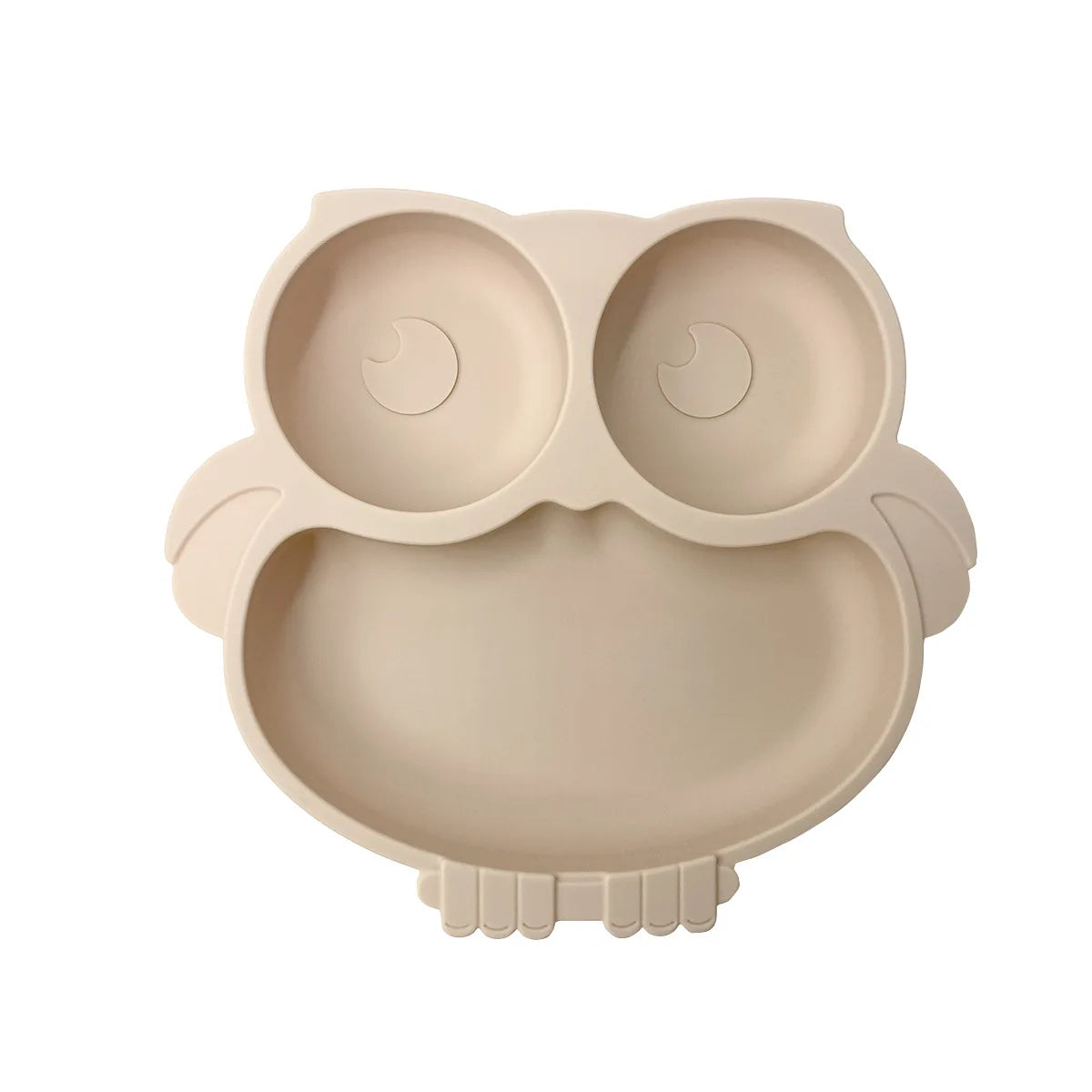 2023New Silicone Baby Dining Plate Cute Owl Children Dishes Suction Plate for Toddlers Kid Training Feeding Sucker Bowl BPA FREE