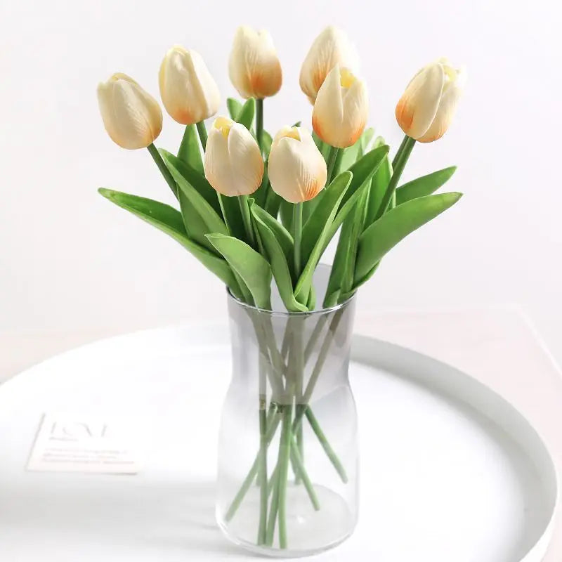 10/20PCS Simulate Handmade Tulip Bouquet Wedding Flower Arrangement Home Decoration