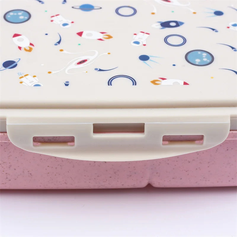 DIY Customized Lunch Box for Kids School Children Name LOGO Cartoon Pattern Cute Picture Photo with Spoon Fork Eco Material Gift
