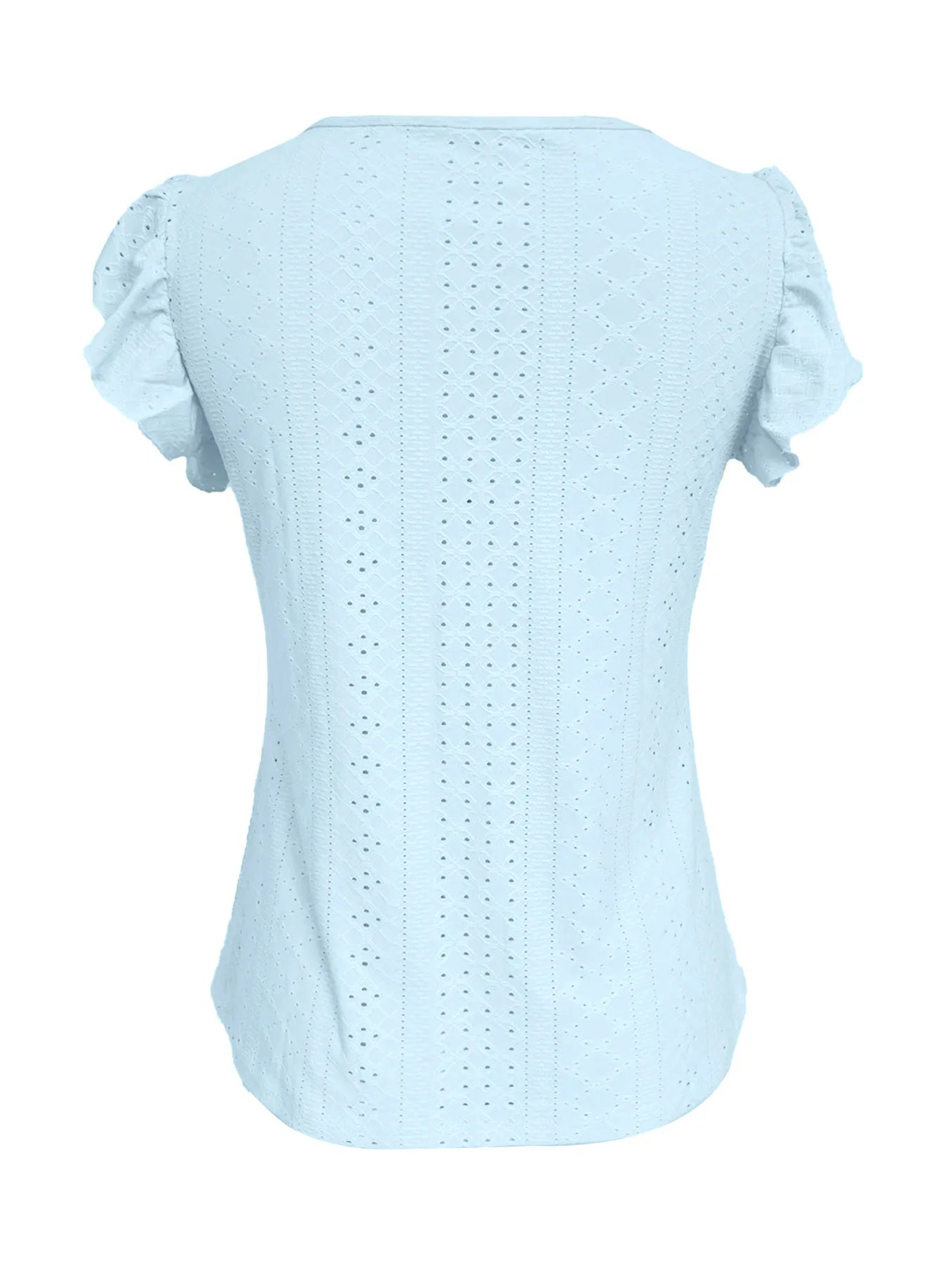 2025 Women's Sexy Tops Casual Solid Color V Neck Short Sleeve Shirts Summer Women's Button Casual Ladies Loose Fashion Blouses
