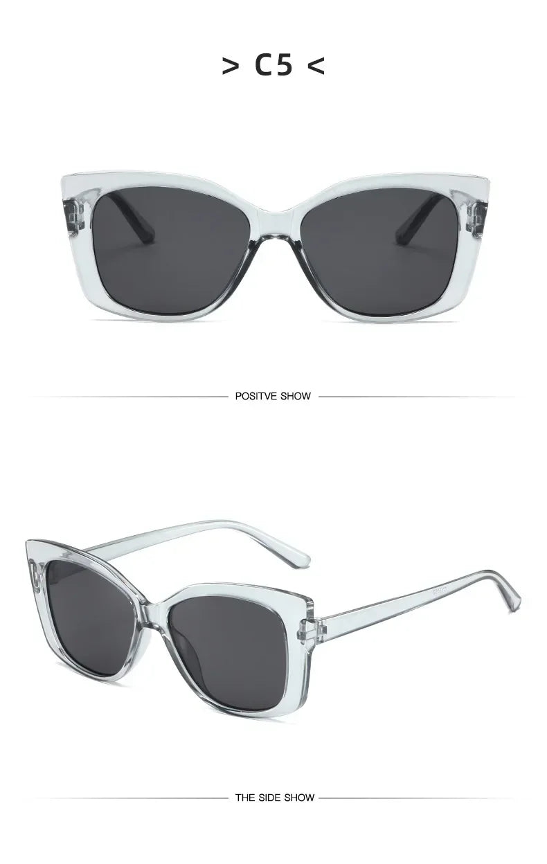 New Fashion Cat Eye Sunglasses Female Luxury Brand Designer Sun Glasses for Women Travelling Sun Shades Glasses High Definition