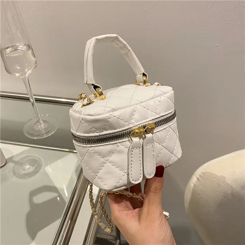 Trendy  Buet Handbag Women's Crossbody Versatile High-End Feel PU Leather Soft Surface Zipper Closure Casual Sle