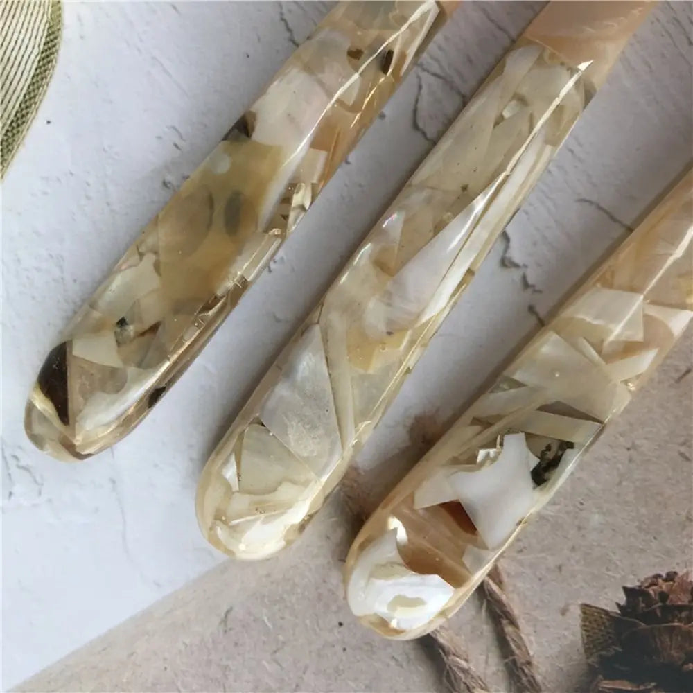 Natural Shell Resin Spoon Fork, Ice Cream Dessert Spoon, Condiment Stirring Spoons, Seasoning Condiment, Kitchen Tool