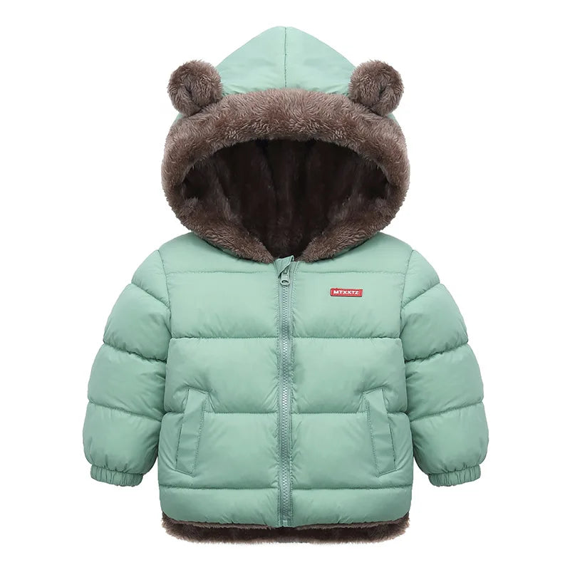 Baby hooded fleece winter jacket for boys & girls