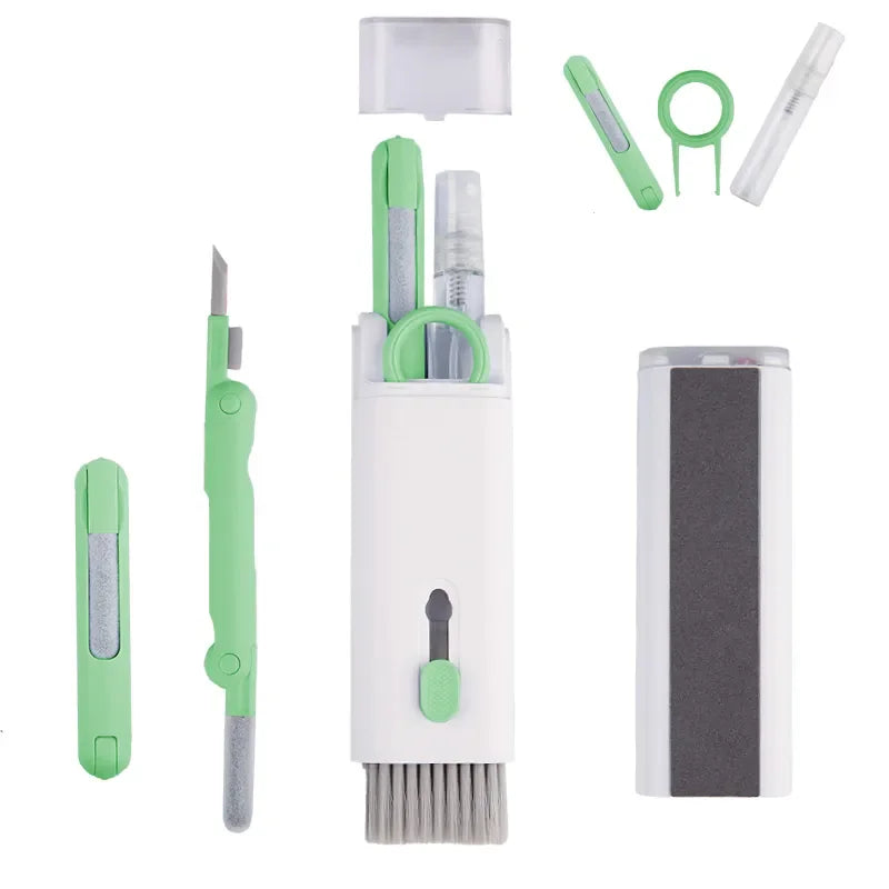 Keyboard Cleaning Kit 7-in-1 Laptops Cleaner with Keycap Puller, Multifunctional Keyboard Brush Cleaning Set for Airpods Phone