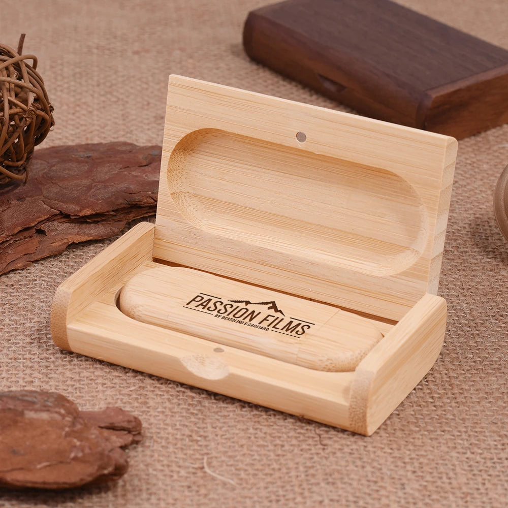 JASTER Wooden TYPE-C USB 2.0 Flash Drive 128GB Pen Drive Free Logo Creative Business Gift U Disk 64GB with Box 32GB Memory Stick