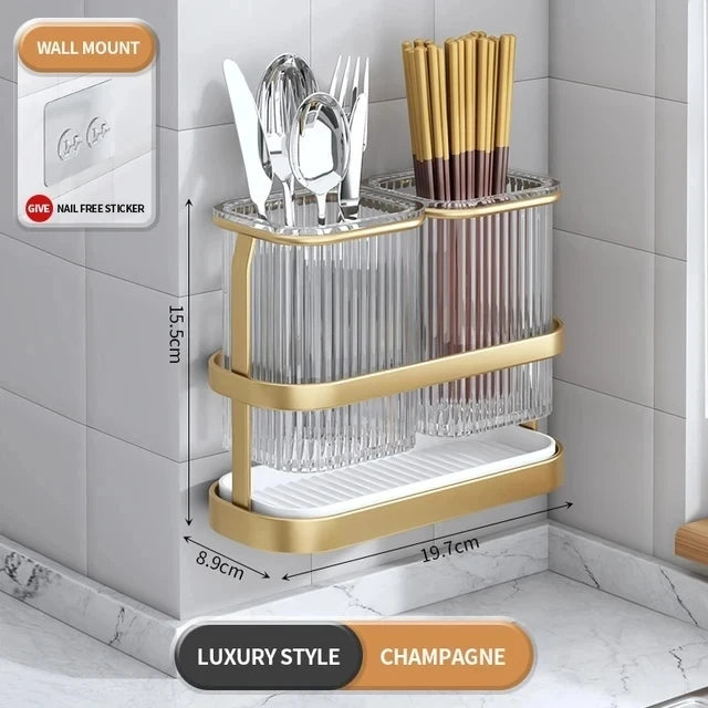 Kitchen Cutlery Holder Chopstick Storage Rack Cutlery Sink Chopsticks Holder Kitchen Spoon Fork Drain Rack Cutlery Organizer