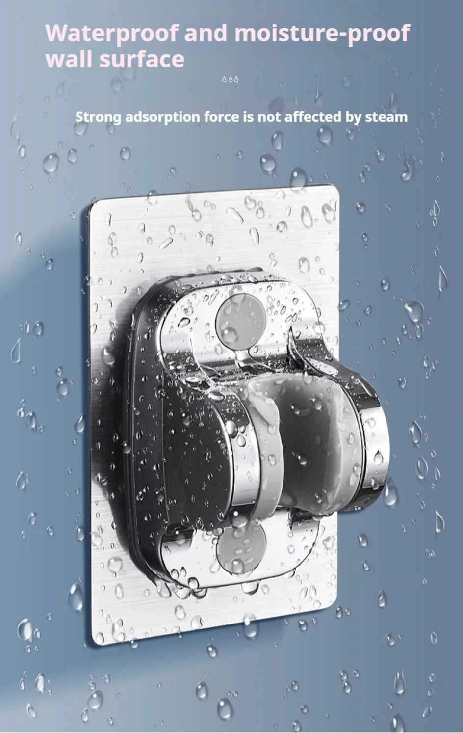 Universal Showerhead Holder Bracket Wall Mounted Punch Free Household Adjustable Shower Self Adhesive Bathroom Accessories