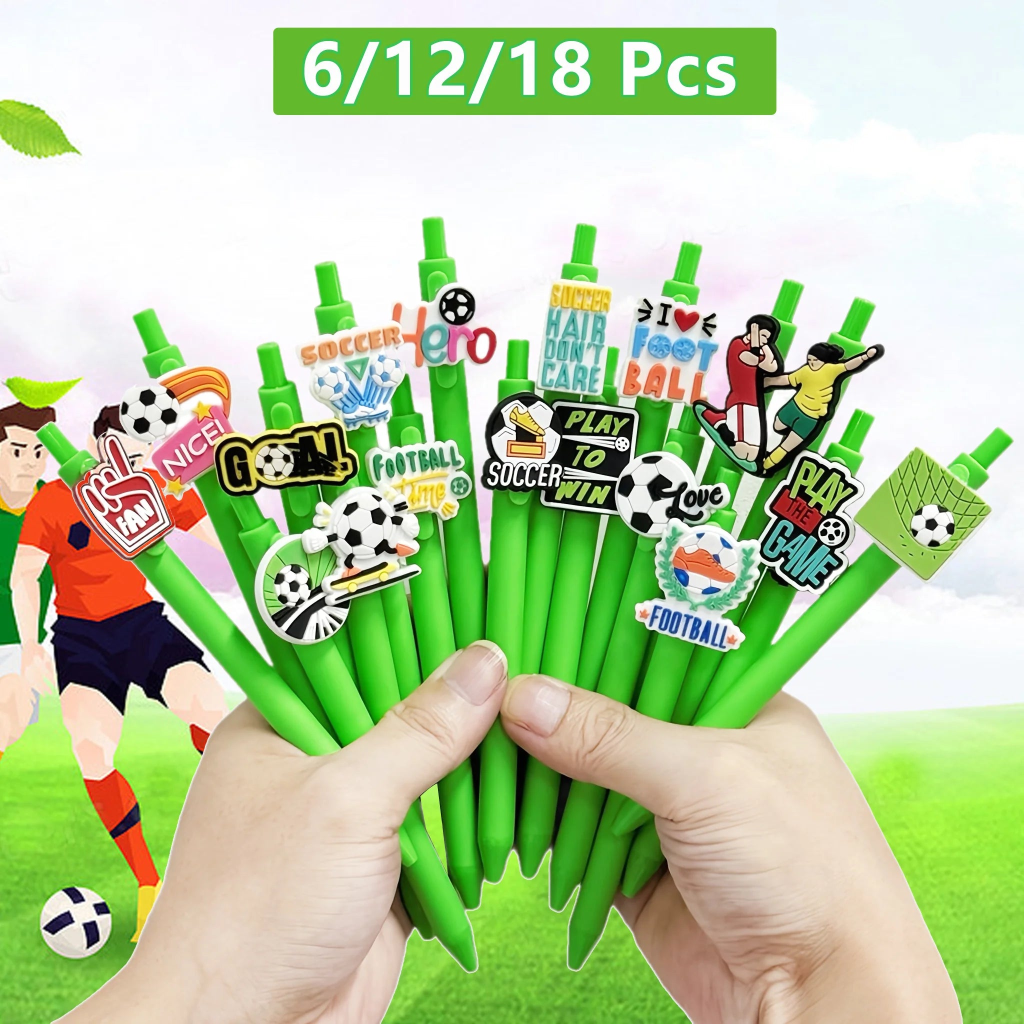6/12/18 Football Sports Series Writing Office Ballpoint Pen Creative Football Theme Black Ink Desktop Accessories Essential for