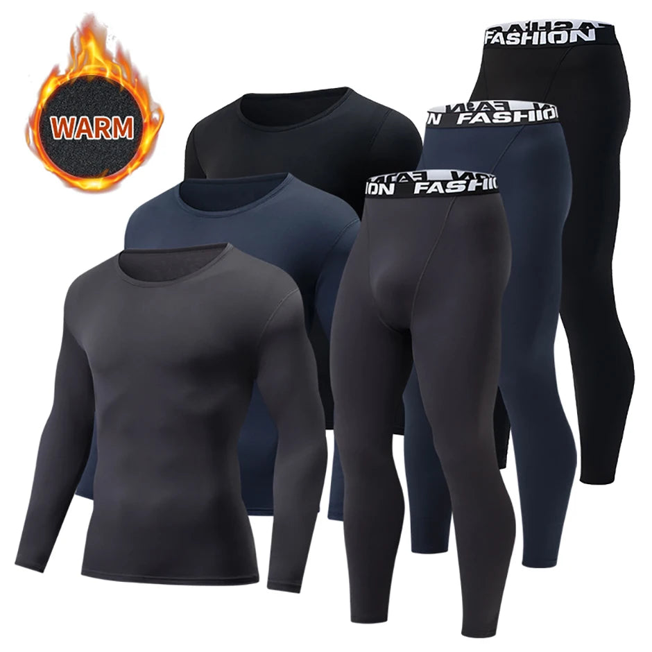 2-piece Autumn And Winter Solid Color Fashionable Casual Base Set Slim Fit Sports Fitness Long Sleeved Pants Warm Underwear Set