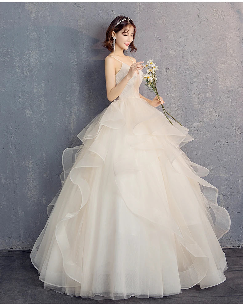 Customized Wedding Dresses New Wedding Gown for Bride Plus Size Wedding Dress Vestido Da Noiva Lace Up