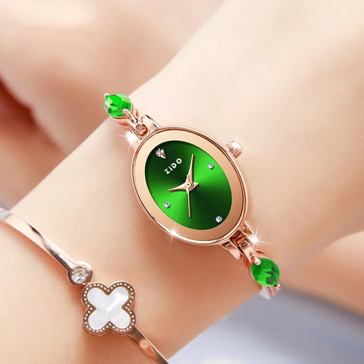 UTHAI L96 Women's Watch Brand Advanced Ladies Fashion Light Luxury Crystal Inlaid Diamond Waterproof Female Quartz Watches Clock
