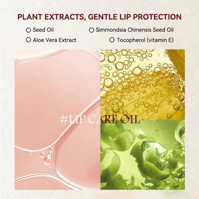 Peach Milk Honey Lip Oil Relieves Dry Moisturizing Lip Gloss Fades Lip Lines Water Light Lips Big Brush Head Cute