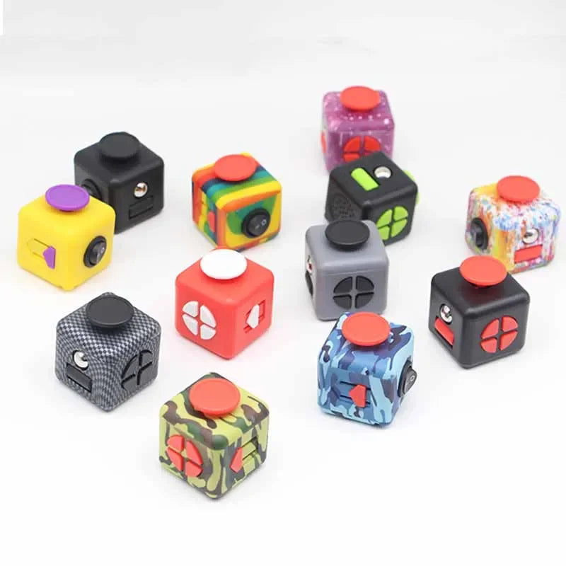 Fidget Stress Relief Dice Colorful Anti-Stress Fingertip Toys for Autism & Anxiety Relief