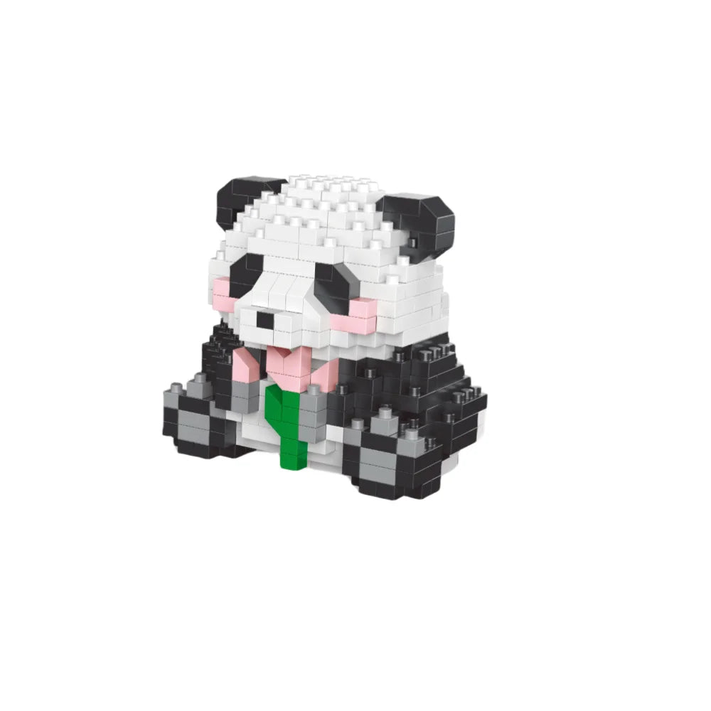 Adorable Panda-Shaped Building Blocks Toy Set: Ideal Desktop Decoration, Holiday Gift, Panda Lover's Delight, Joy for Children