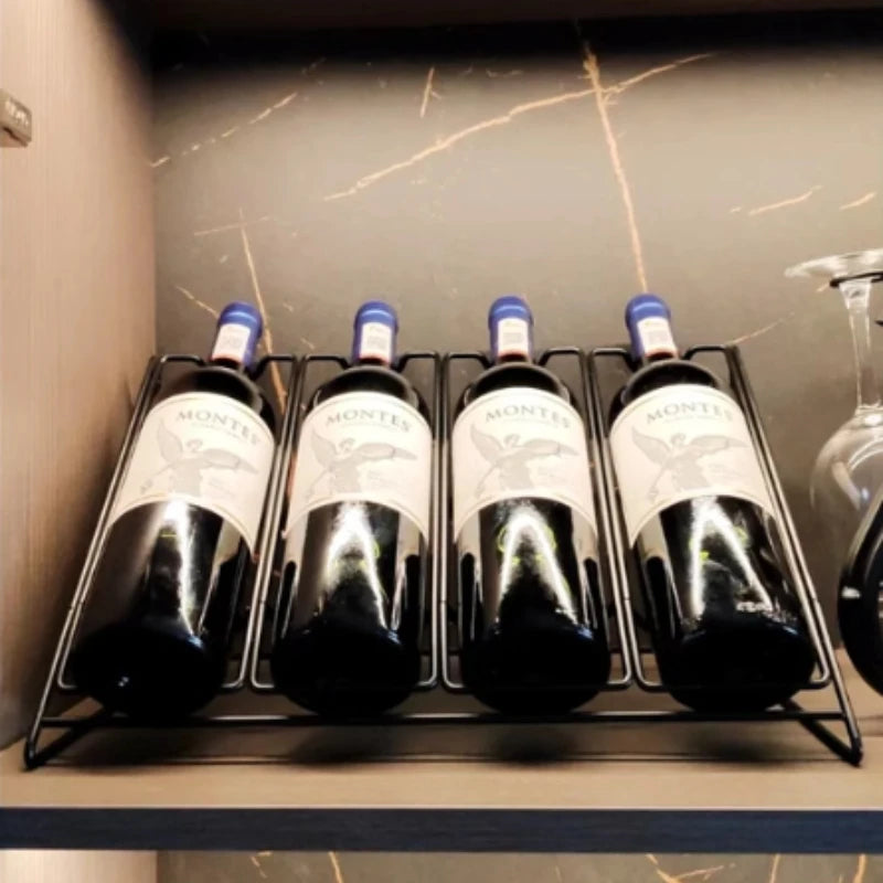 Light Luxury Creative Wine Rack,Home Wine Cabinet Decoration,Tilted Antirust Iron Wine Display Rack Glass Bottle Holders