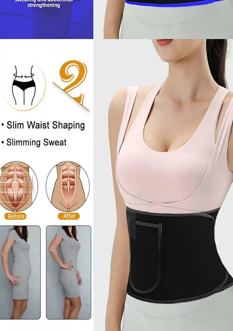 Waist Trainer Belt for women Fat burning Sauna Sweat Belt for Weight Loss Waist Trimmer Slimming Belt