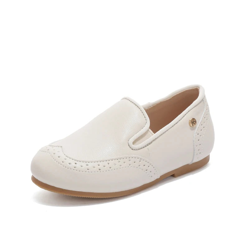 AS New Kids Shoes Children Beige Shoes Baby Boys Leather Shoes Toddler Princess Flats Girls Oxford Fashion Platform Mary Jane