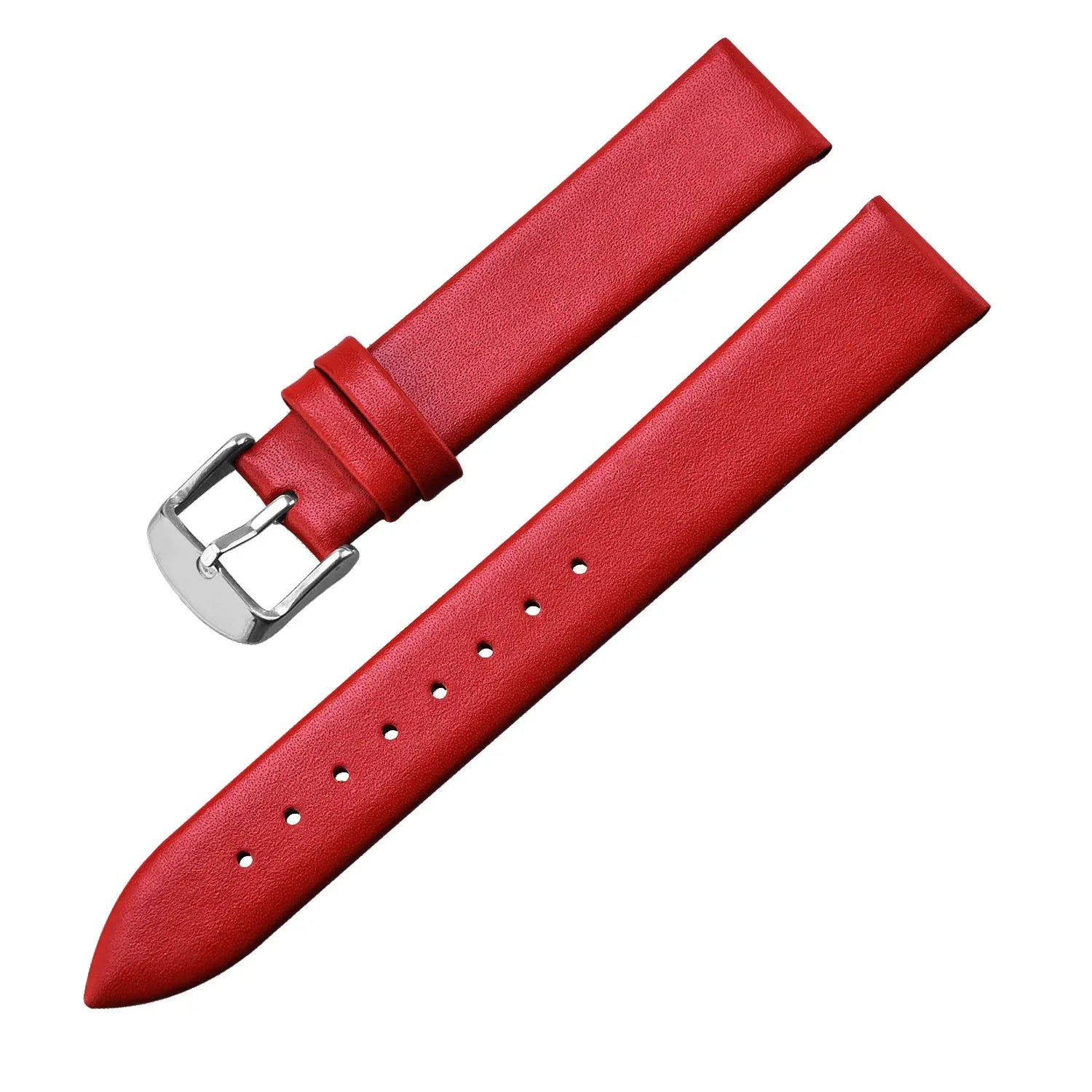 Calf Leather Watch Strap 12mm 14mm 16mm 18mm 20mm 22mm Genuine Leather Watch Band with Silver Pin Buckle