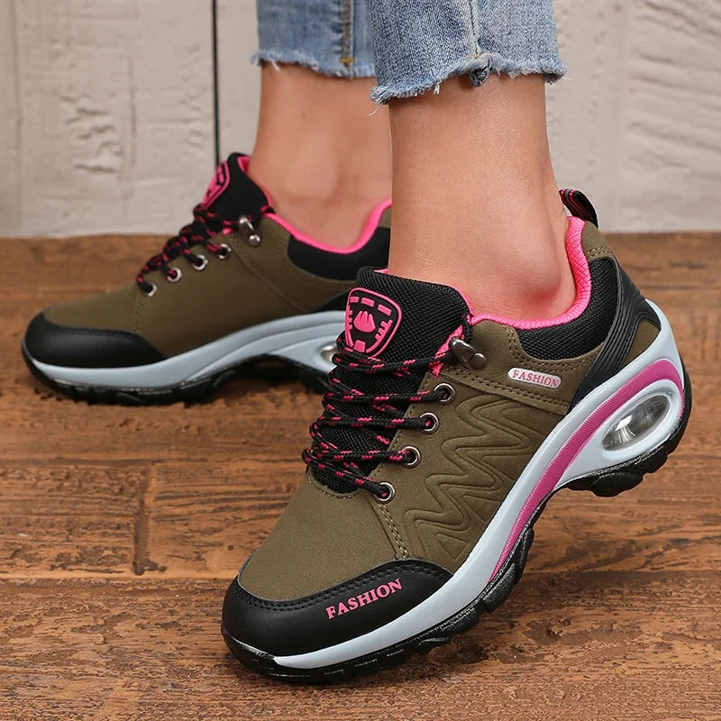 Women's Sports Shoes - Lightweight Comfortable Stylish High-quality Design 2025 Thick Sole  Cushion Walking and Jogging Shoes